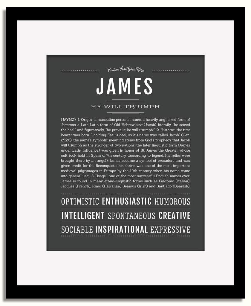 Frame Options | Charcoal Gray | Black Frame, Matted