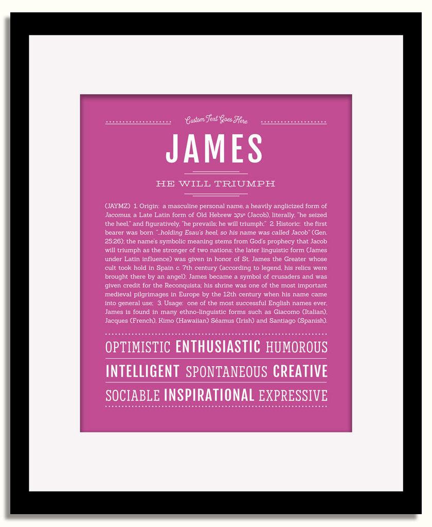 Frame Options | Dark Pink | Black Frame, Matted