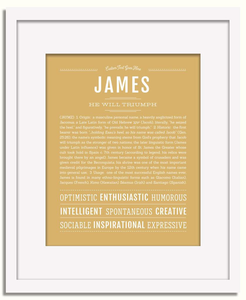 Frame Options | Matte Gold | White Frame, Matted