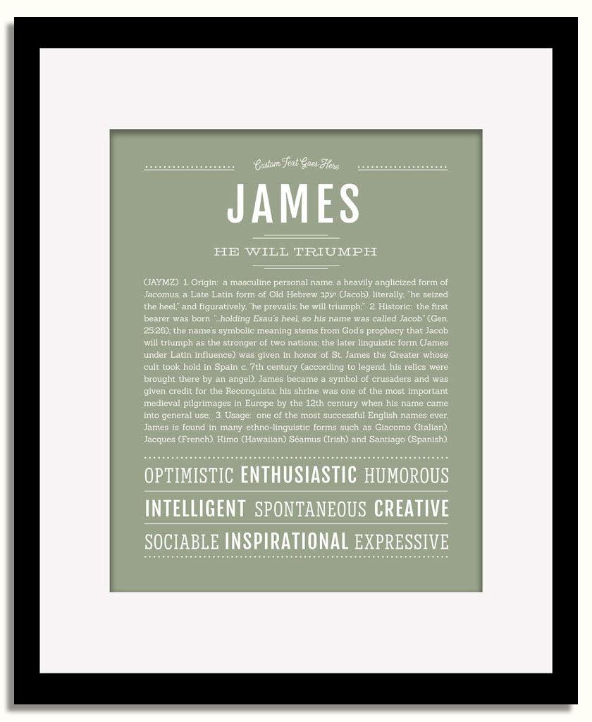 Frame Options | Sage | Black Frame, Matted