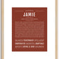 Jamie (female) | Name Art Print