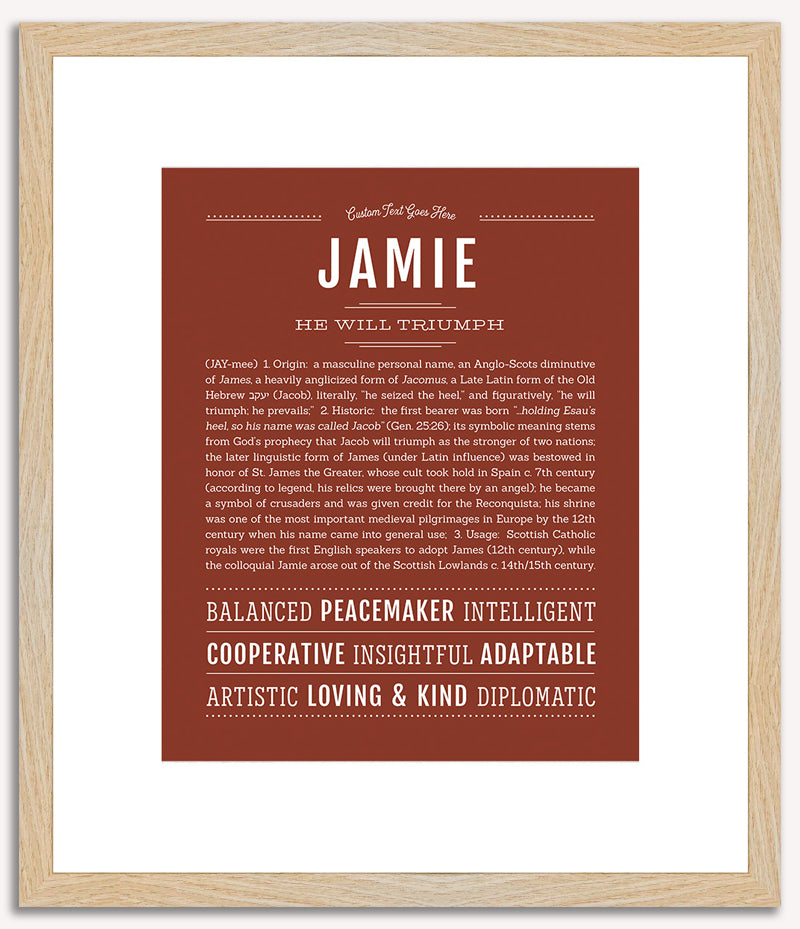 Jamie (male) | Name Art Print