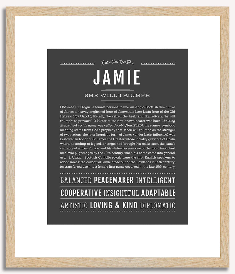 Jamie様　オーダーページ Jamie Personalized Name Meaning Art Prints – Name Stories