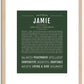 Jamie (female) | Name Art Print