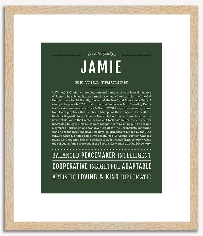 Jamie (male) | Name Art Print