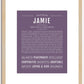 Jamie (female) | Name Art Print