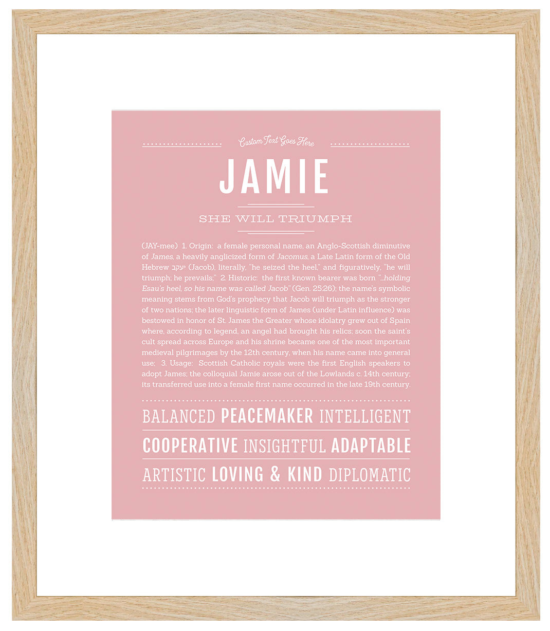 Jamie (male) | Name Art Print