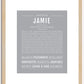 Jamie (female) | Name Art Print