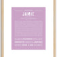 Jamie (female) | Name Art Print