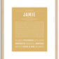 Jamie (female) | Name Art Print