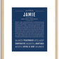 Jamie (female) | Name Art Print