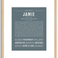 Jamie (female) | Name Art Print