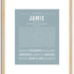 Jamie (female) | Name Art Print