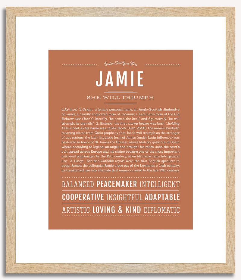 Jamie (male) | Name Art Print