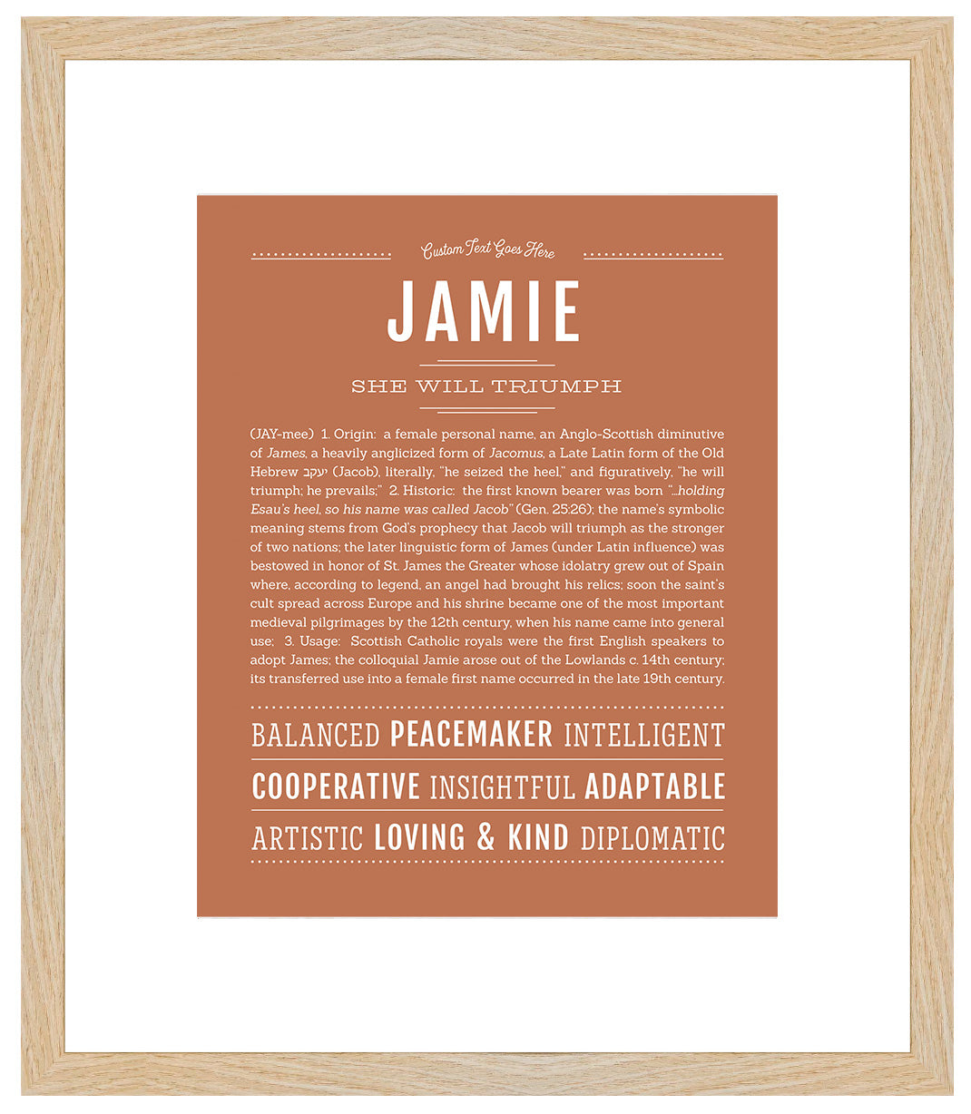 Jamie (female) | Name Art Print