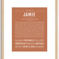 Jamie (female) | Name Art Print