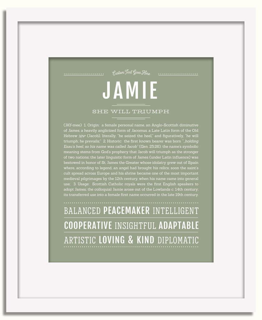 Frame Options | Sage | White Frame, Matted