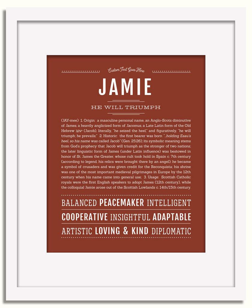 Jamie様　オーダーページ Jamie Personalized Name Meaning Art Prints – Name Stories