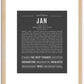 Jan (male) | Name Art Print