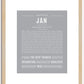 Jan (male) | Name Art Print