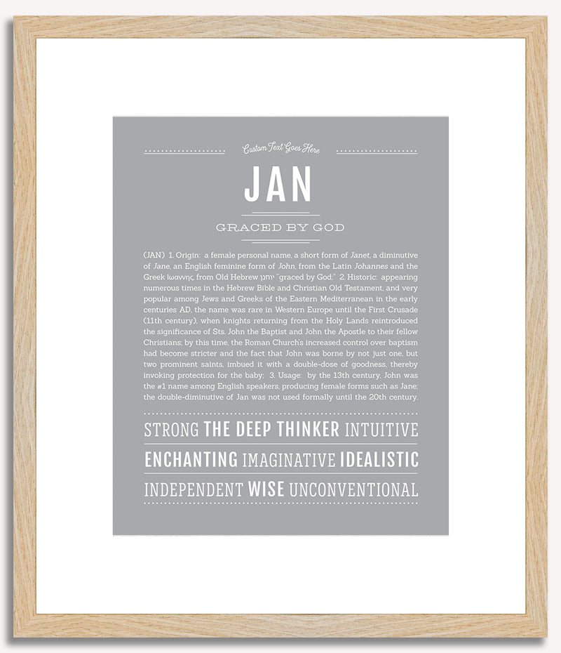 Jan (male) | Name Art Print