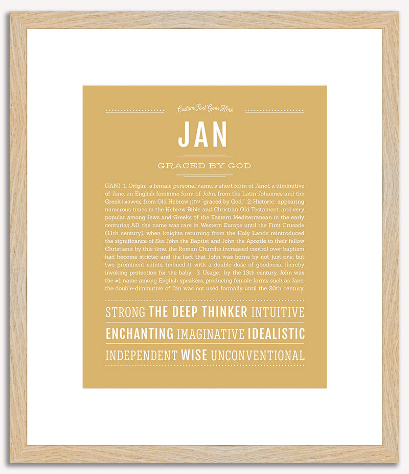 Jan (male) | Name Art Print