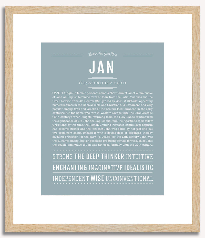 Jan (female) | Name Art Print