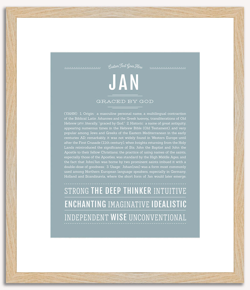 Jan (male) | Name Art Print