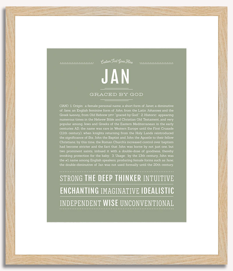 Jan (female) | Name Art Print