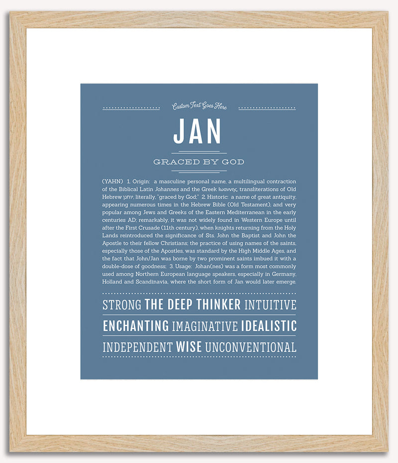 Jan (male) | Name Art Print