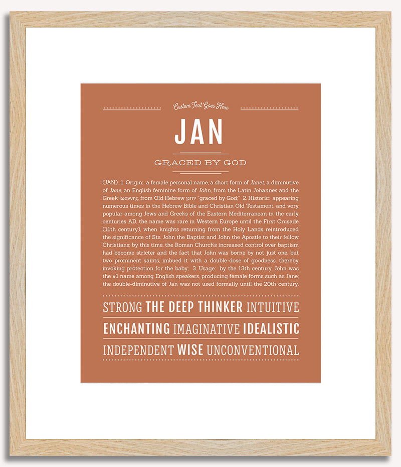 Jan (male) | Name Art Print