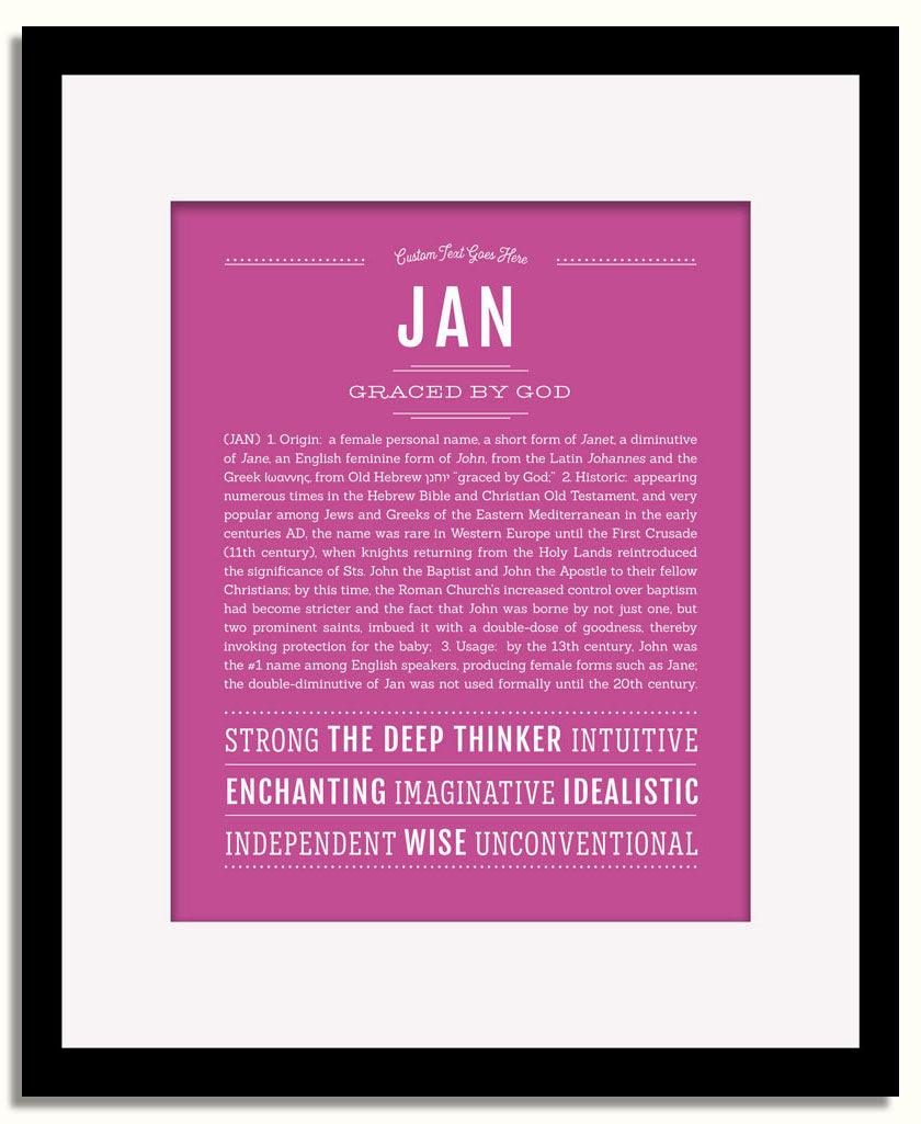 Frame Options | Dark Pink | Black Frame, Matted