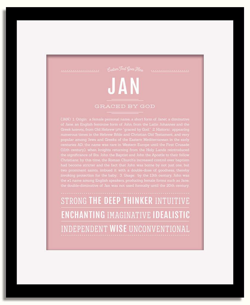 Frame Options | Dusty Rose | Black Frame, Matted