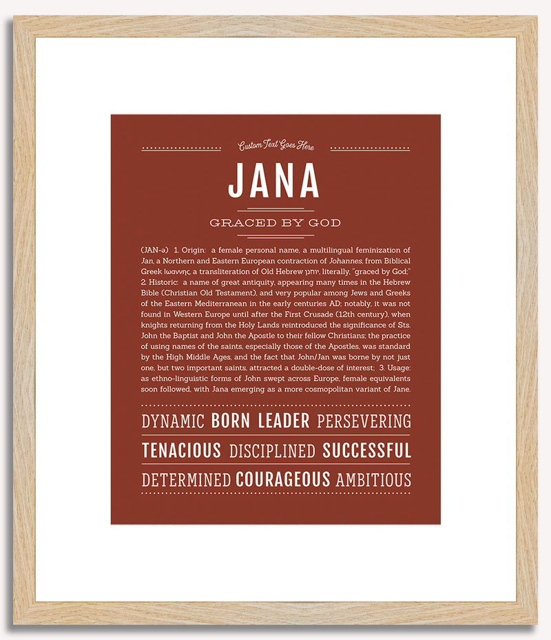 Jana | Name Art Print