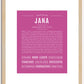 Jana | Name Art Print