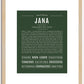 Jana | Name Art Print