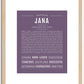 Jana | Name Art Print