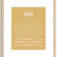 Jana | Name Art Print