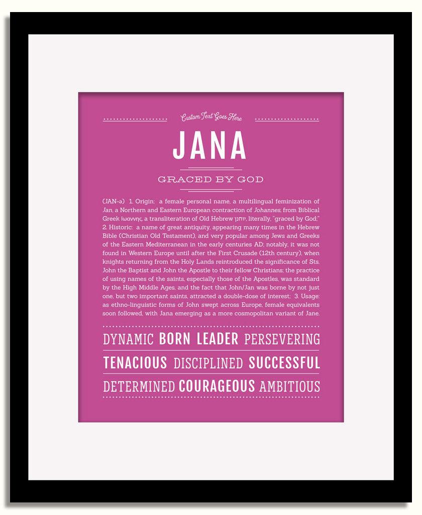 Frame Options | Dark Pink | Black Frame, Matted