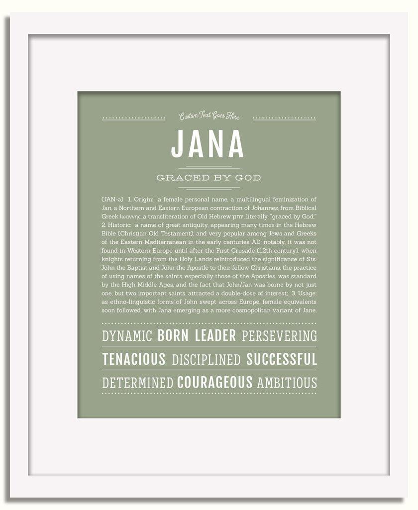 Frame Options | Sage | White Frame, Matted