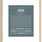 Jana | Name Art Print