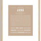 Jana | Name Art Print