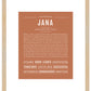 Jana | Name Art Print