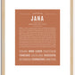 Jana | Name Art Print