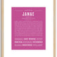 Janae | Name Art Print