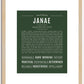 Janae | Name Art Print