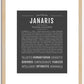 Janaris | Name Art Print