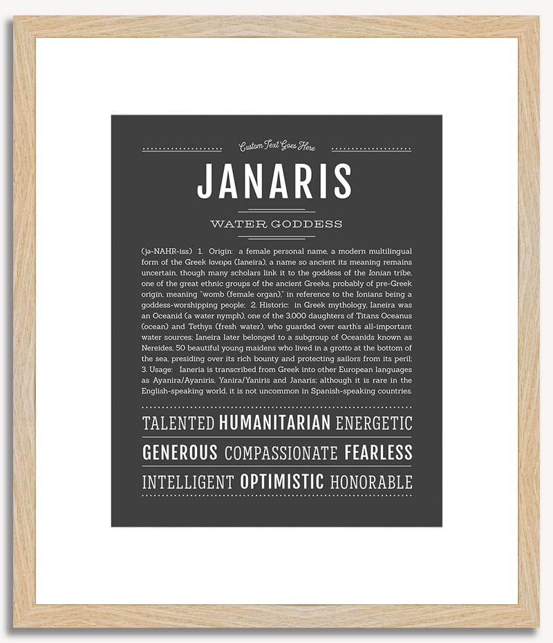 Janaris | Name Art Print