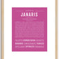 Janaris | Name Art Print