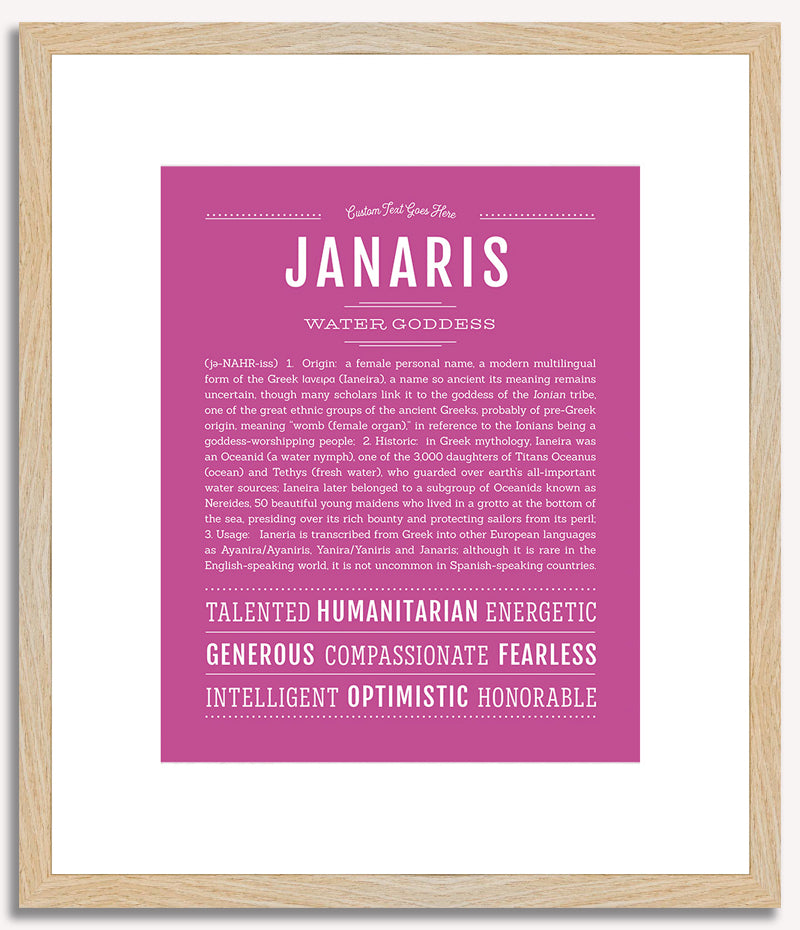 Janaris | Name Art Print